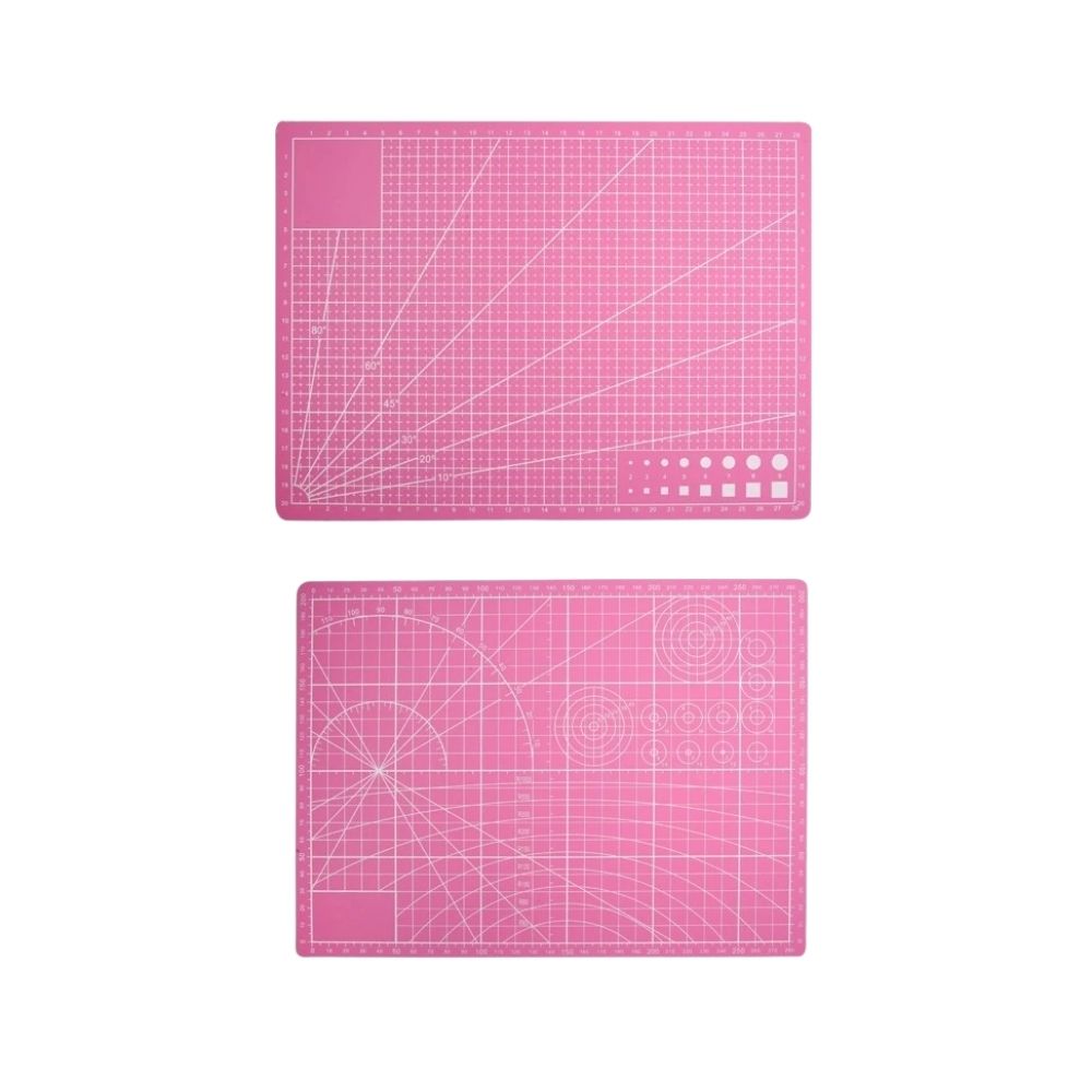 CNW-27.jpg MCC Cutting Mat PVC A4 Double-sided Self-healing Board – Pink - Image 1
