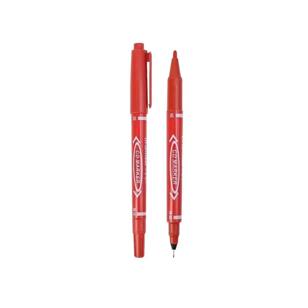 CNW-37.jpg Double Head Marker Pen – Red - Image 1