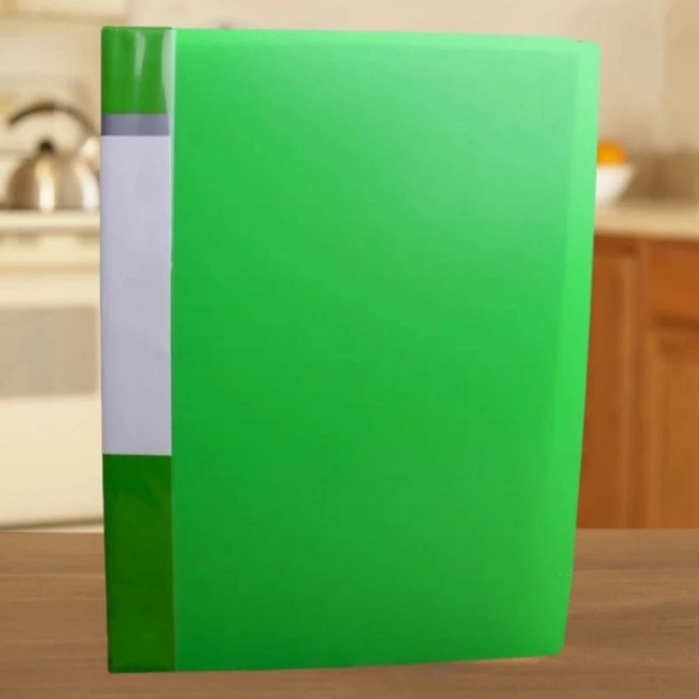 CNW-7.jpg A4 Size 100 Pocket Clear Book / Display Book – Green - Image 1
