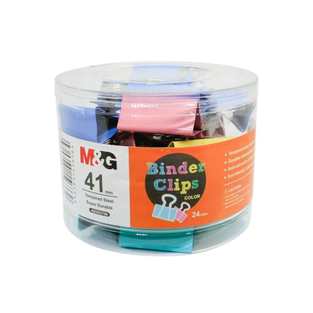 CNW-87.jpg 41mm Colourful Binder Clips Tempered Steel Durable - Image 1